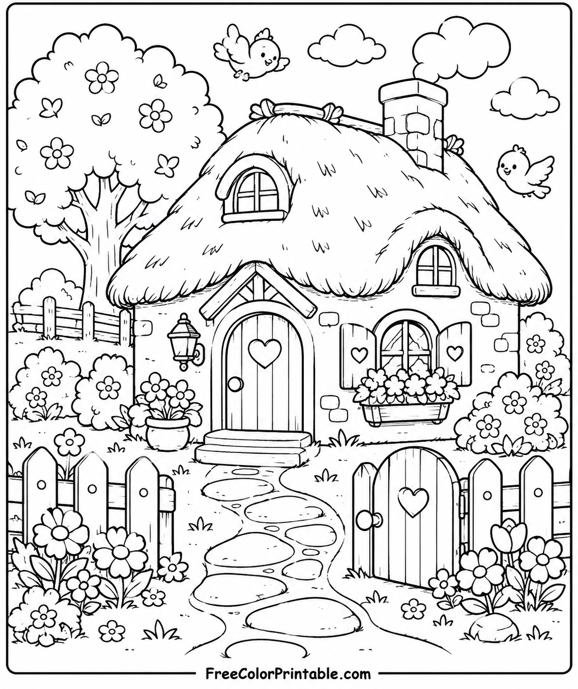 Small Garden coloring page Coloring Page — Free Printable — free printable coloring page